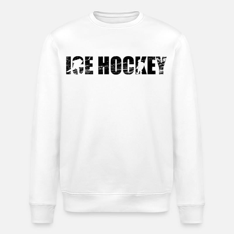 Eishockeyspieler - Stanley/Stella Unisex Bio-Sweatshirt ROLLER - Weiß