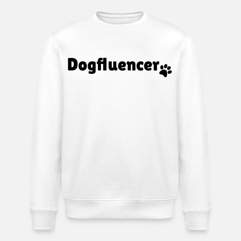 Dogfluencer Influencer Design Geschenk - Stanley/Stella Unisex Bio-Sweatshirt ROLLER - Weiß
