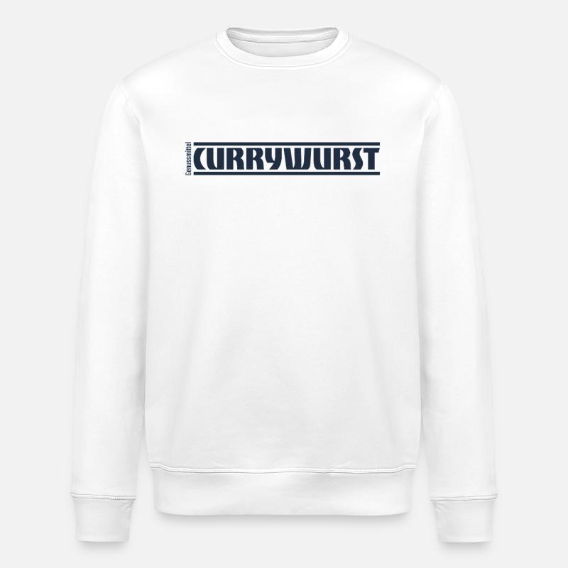 „Genussmittel“ Serie | Currywurst - Stanley/Stella Unisex Bio-Sweatshirt ROLLER - Weiß