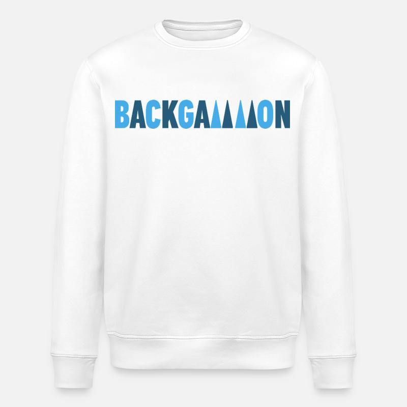 backgammon - Stanley/Stella ROLLER Unisex Organic Sweatshirt - white