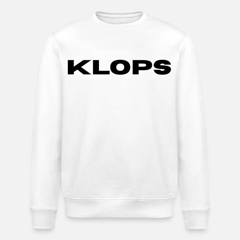 Klops - Hier ist der Name Programm - Stanley/Stella Unisex Bio-Sweatshirt ROLLER - Weiß