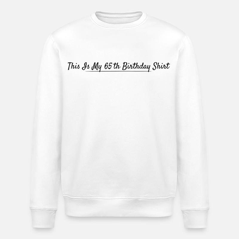 65th Anniversary Retro October 1960 - Stanley/Stella ROLLER Unisex Organic Sweatshirt - white