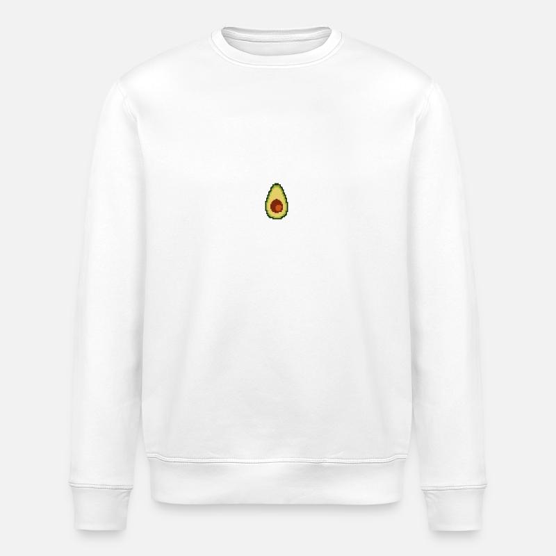 Pixel Avocado Klein - Stanley/Stella Unisex Bio-Sweatshirt ROLLER - Weiß