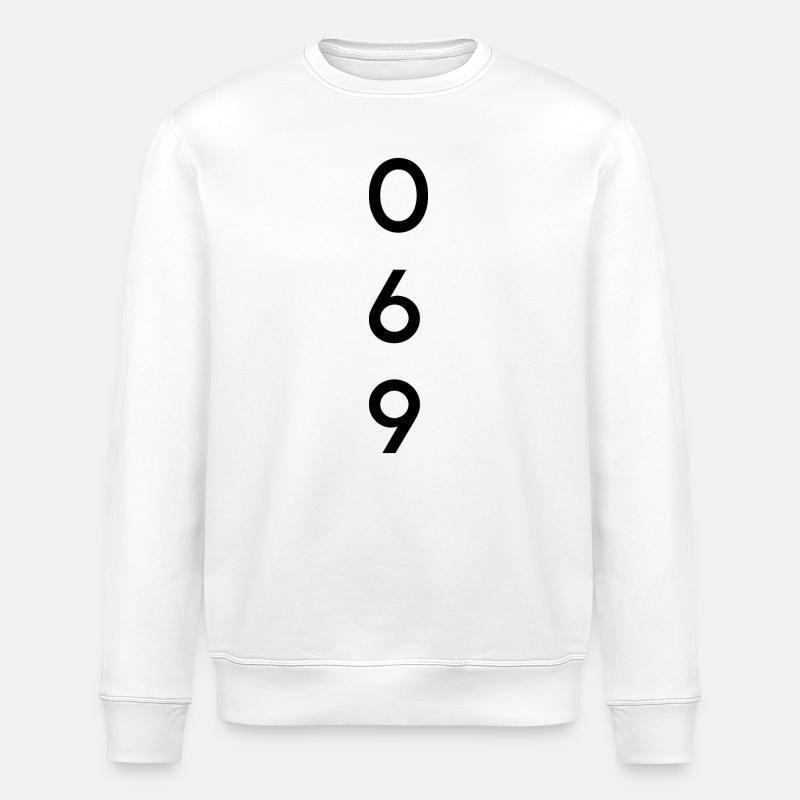 069 - Area code - Frankfurt - Stanley/Stella ROLLER Unisex Organic Sweatshirt - white