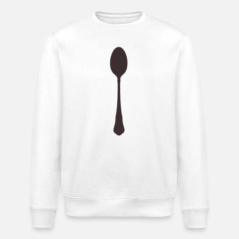 Spoon Cutlery - Stanley/Stella ROLLER Unisex Organic Sweatshirt - white