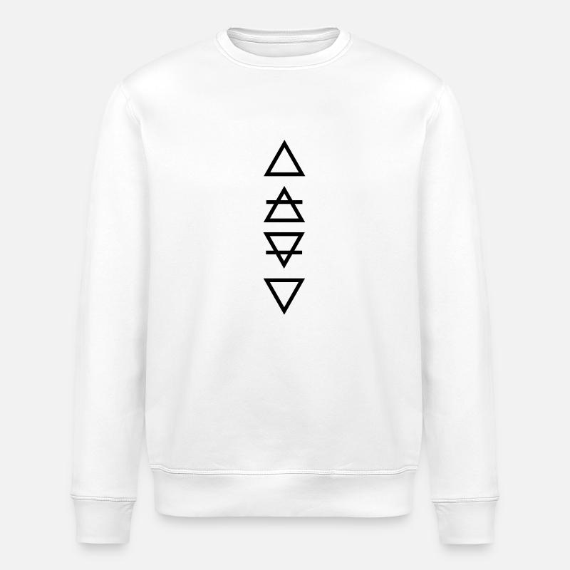alchemic symoles - Stanley/Stella ROLLER Unisex Organic Sweatshirt - white