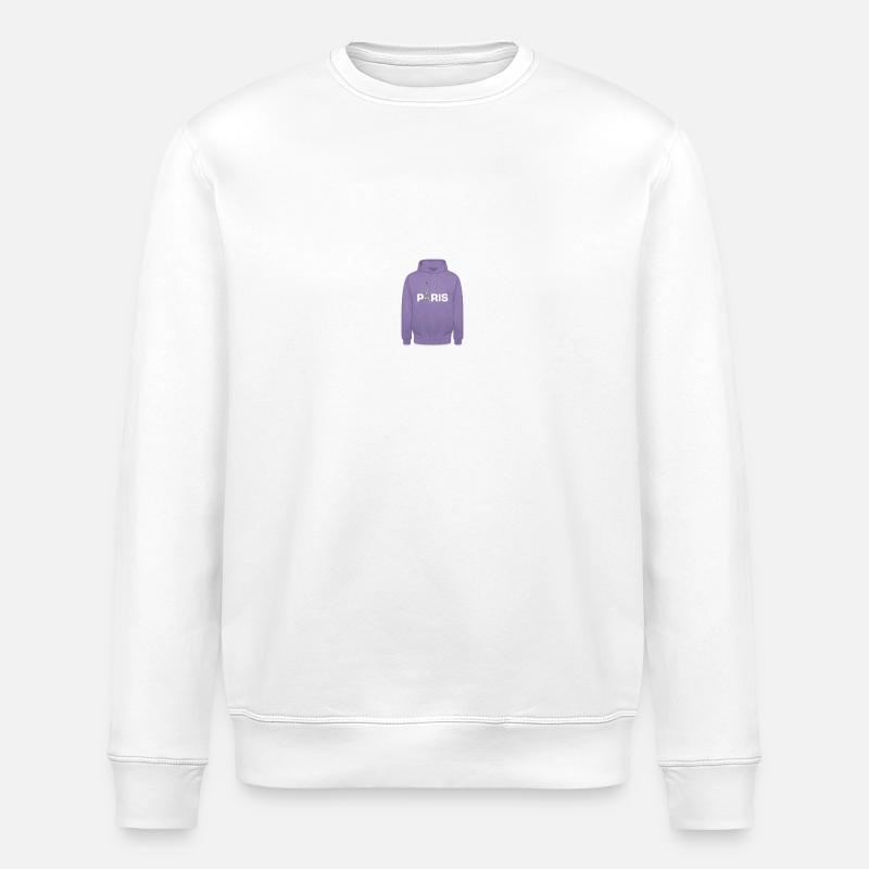 Paris Hoodie mit Eiffelturm - Stanley/Stella Unisex Bio-Sweatshirt ROLLER - Weiß