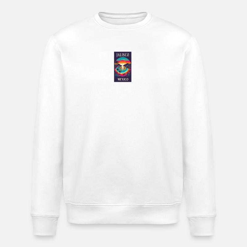 Jalisco Mexiko Palmen Design - Stanley/Stella Unisex Bio-Sweatshirt ROLLER - Weiß