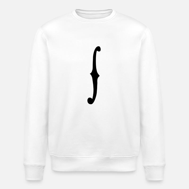 F-Loch links - Stanley/Stella Unisex Bio-Sweatshirt ROLLER - Weiß