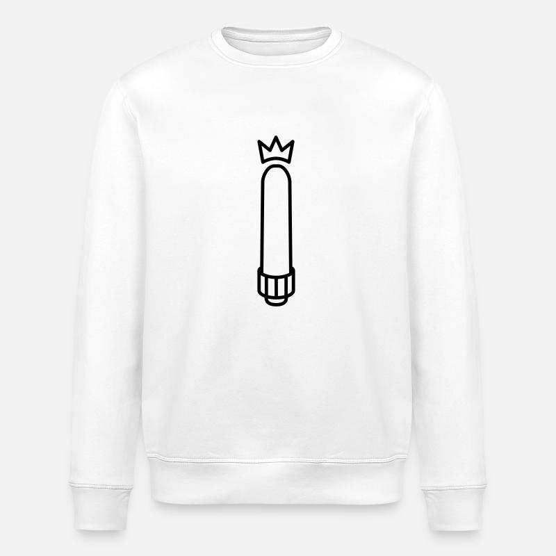 Gode avec Couronne - Sweat bio ROLLER Stanley/Stella Unisexe - blanc