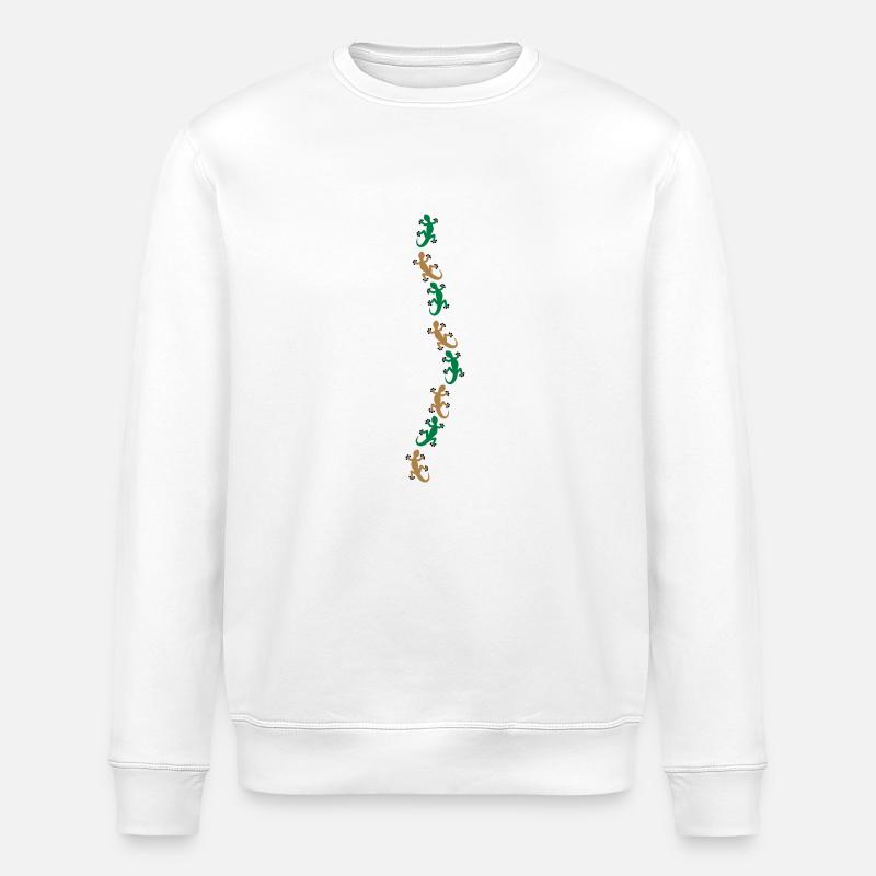 Acht Geckos - Stanley/Stella Unisex Bio-Sweatshirt ROLLER - Weiß