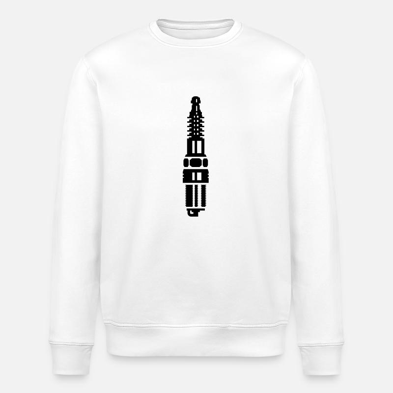 Zündkerze / spark plug (1c) - Stanley/Stella Unisex Bio-Sweatshirt ROLLER - Weiß