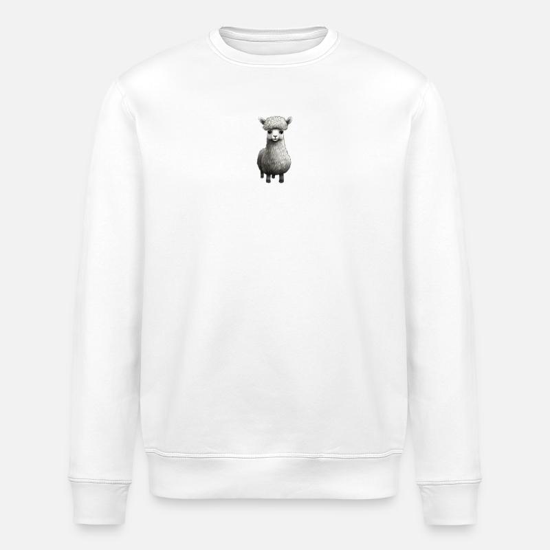 Süßes Alpaka - Stanley/Stella Unisex Bio-Sweatshirt ROLLER - Weiß