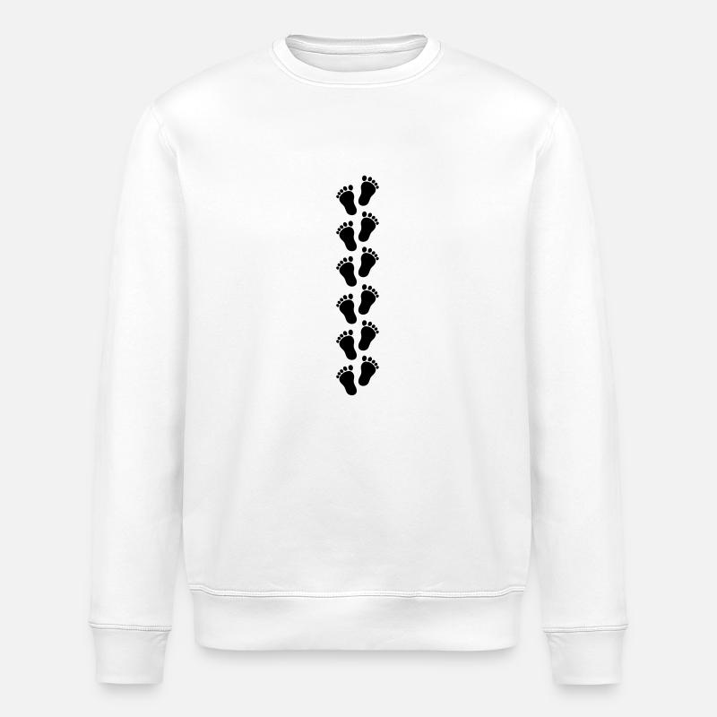 footsteps_baby_design_c1 - Stanley/Stella Unisex Bio-Sweatshirt ROLLER - Weiß