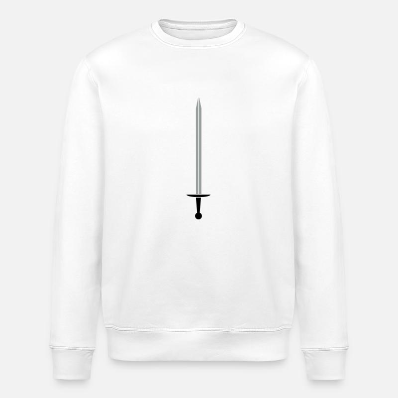 bichrome sword - Stanley/Stella ROLLER Unisex Organic Sweatshirt - white