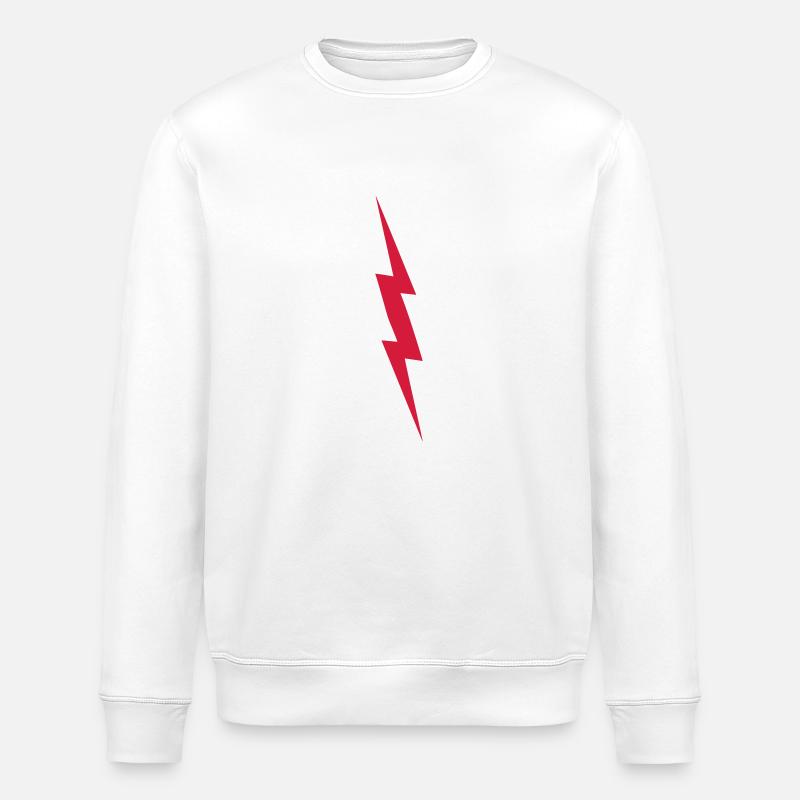 eclair foudre icon symbol 2405 - Sweat bio ROLLER Stanley/Stella Unisexe - blanc