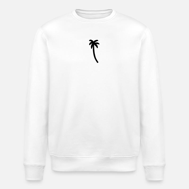 Palmier - Sweat bio ROLLER Stanley/Stella Unisexe - blanc