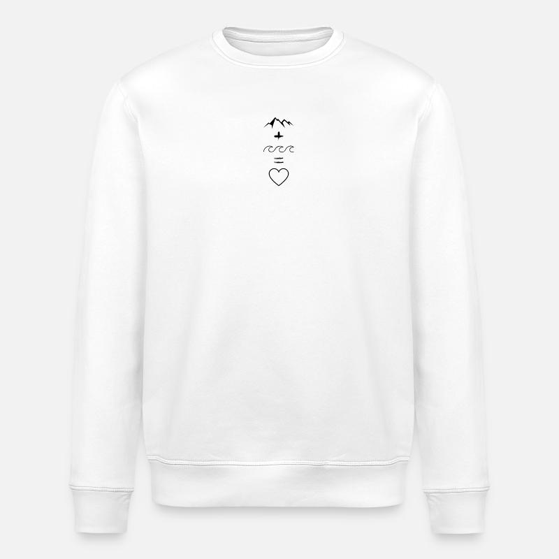 Berg und Meer Liebe - Stanley/Stella Unisex Bio-Sweatshirt ROLLER - Weiß