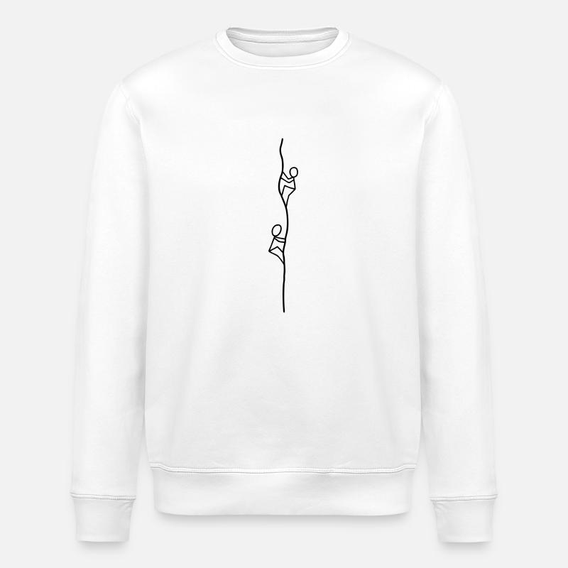 deux alpinistes - Sweat bio ROLLER Stanley/Stella Unisexe - blanc