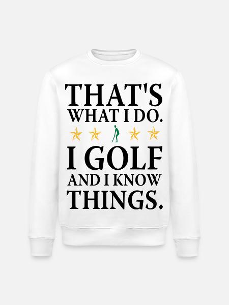 Ich do Golf - Stanley/Stella ROLLER Unisex Organic Sweatshirt - white