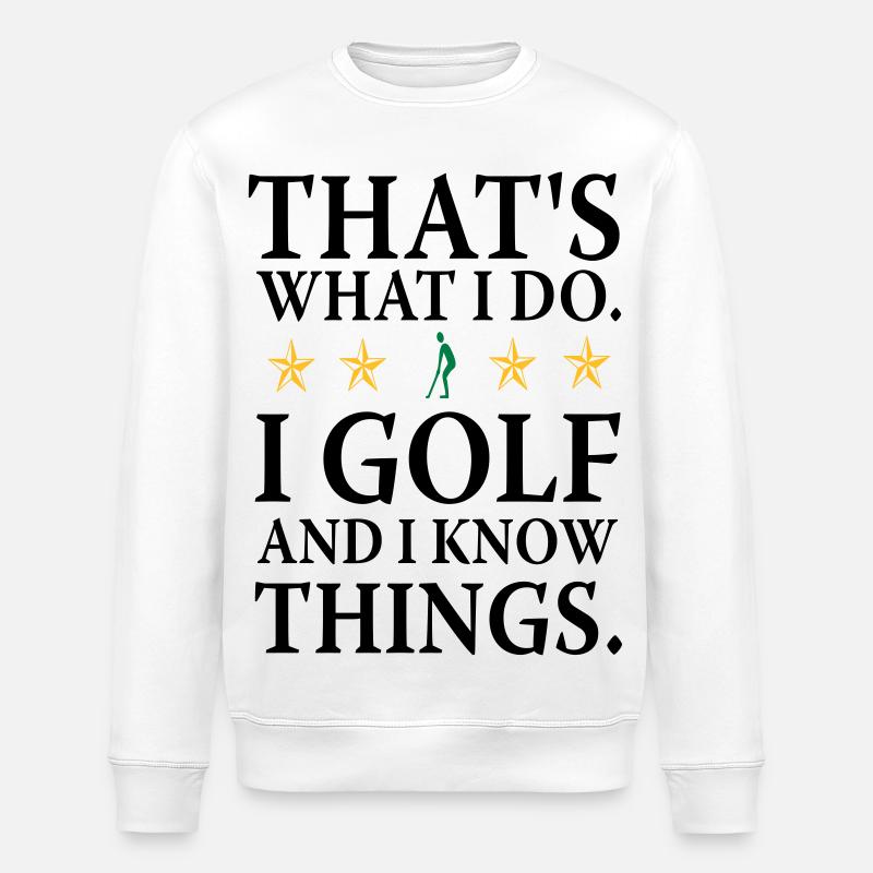 Ich spiele Golf - Stanley/Stella Unisex Bio-Sweatshirt ROLLER - Weiß