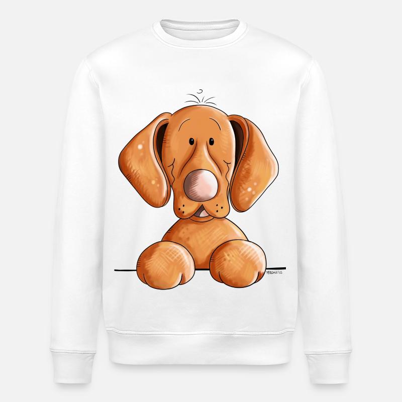 Abenteuerlustiger Vizsla - Stanley/Stella Unisex Bio-Sweatshirt ROLLER - Weiß
