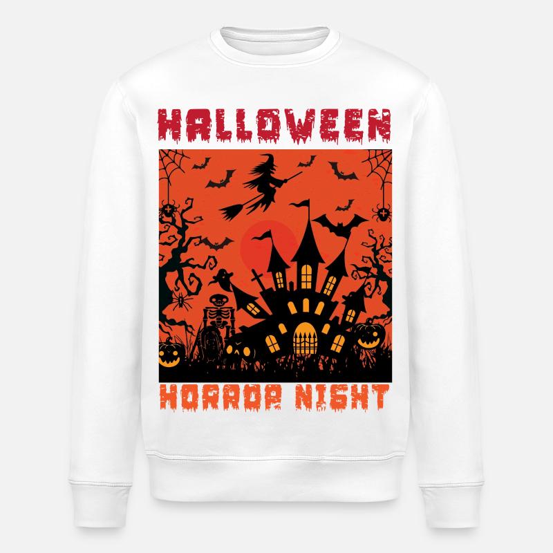 Halloween Horror Nacht - Stanley/Stella Unisex Bio-Sweatshirt ROLLER - Weiß
