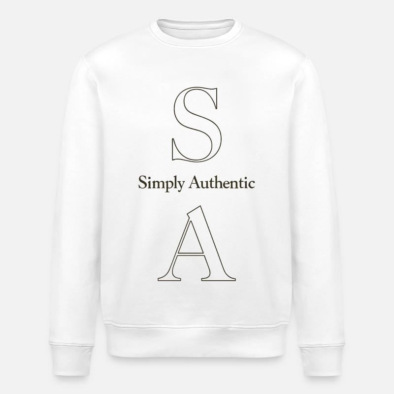 Simply Authentic Statement Saying - Stanley/Stella ROLLER Unisex Organic Sweatshirt - white