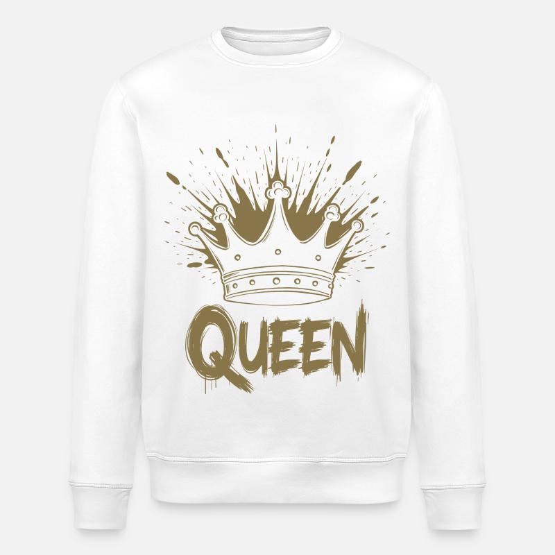 Couronne de reine Splash - Sweat bio ROLLER Stanley/Stella Unisexe - blanc