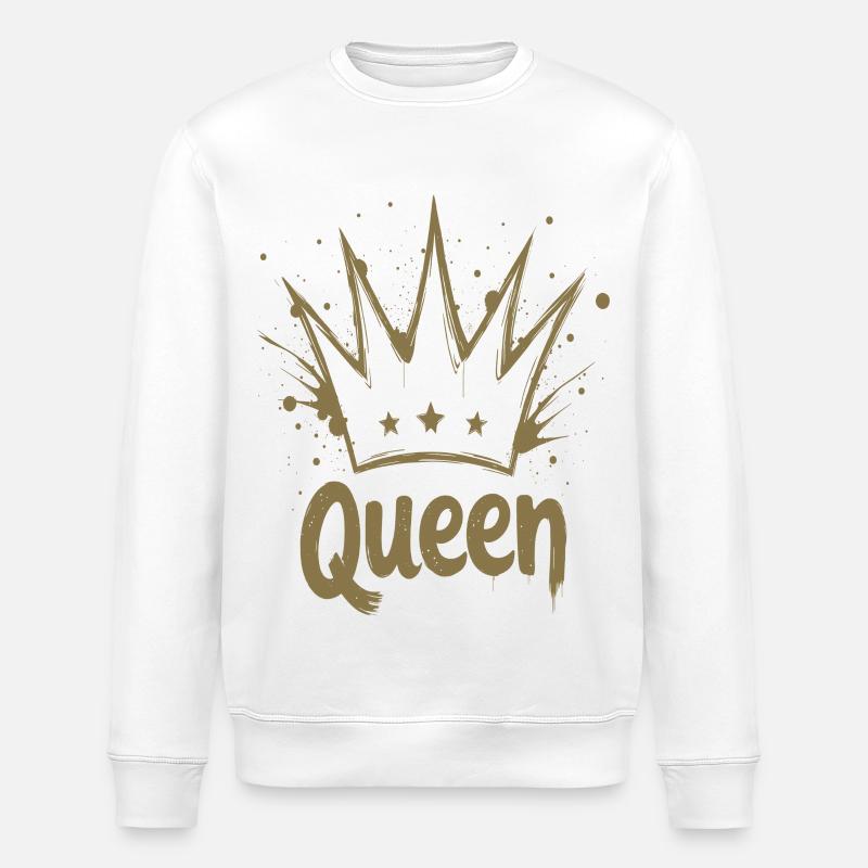 Couronne de reine Splash - Sweat bio ROLLER Stanley/Stella Unisexe - blanc