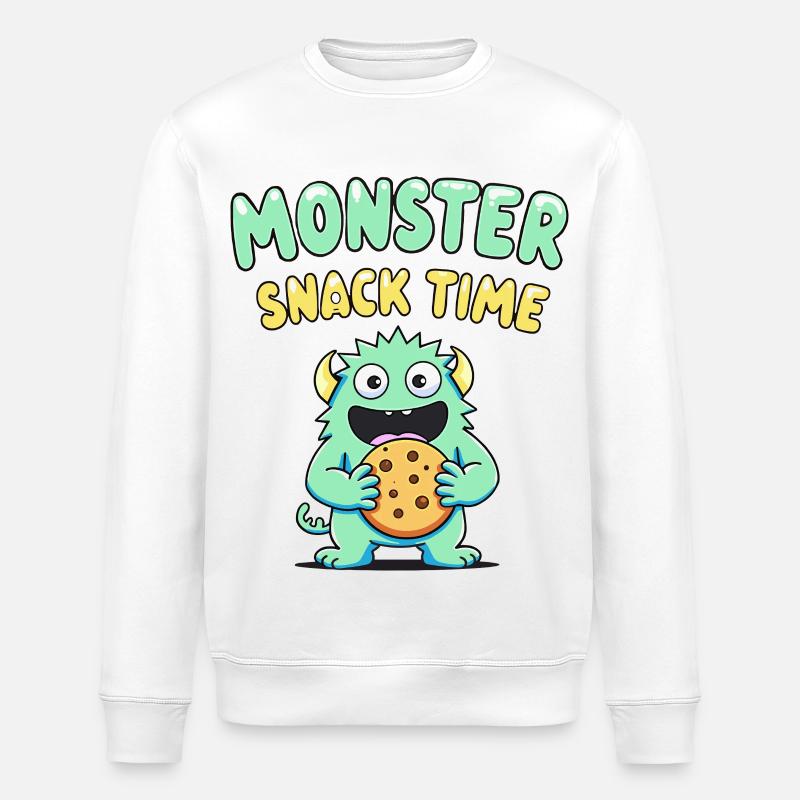Monster Fun - Stanley/Stella Unisex Bio-Sweatshirt ROLLER - Weiß