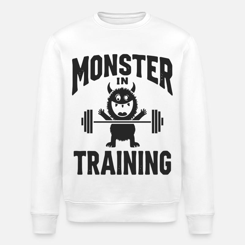 Plaisir des monstres - Sweat bio ROLLER Stanley/Stella Unisexe - blanc