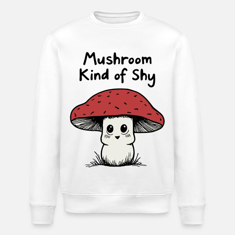 Champignon un peu timide - Sweat bio ROLLER Stanley/Stella Unisexe - blanc