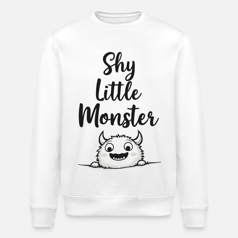 Petit monstre timide Süßes Monster - Sweat bio ROLLER Stanley/Stella Unisexe - blanc