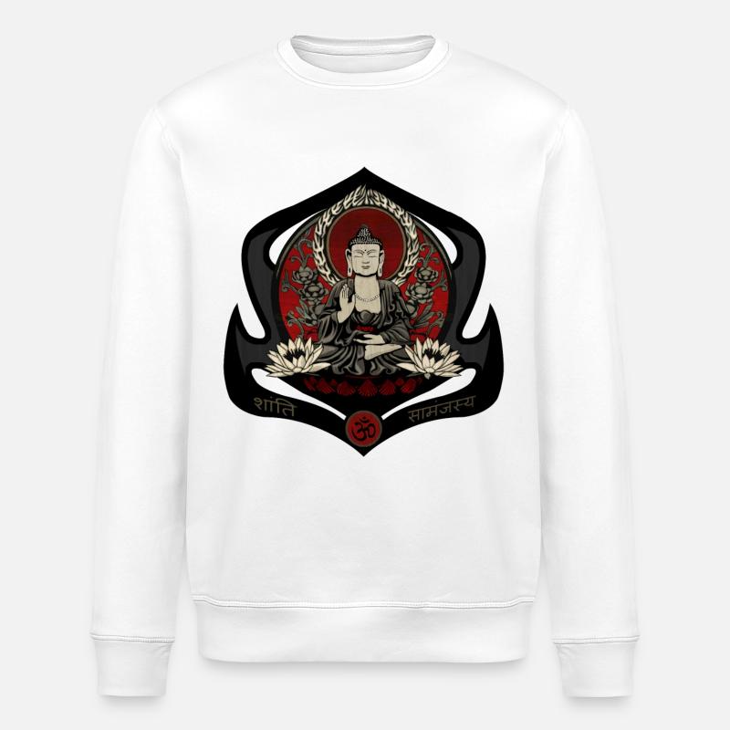 Siddharta Gautama Buddha - Stanley/Stella ROLLER Unisex Organic Sweatshirt - white