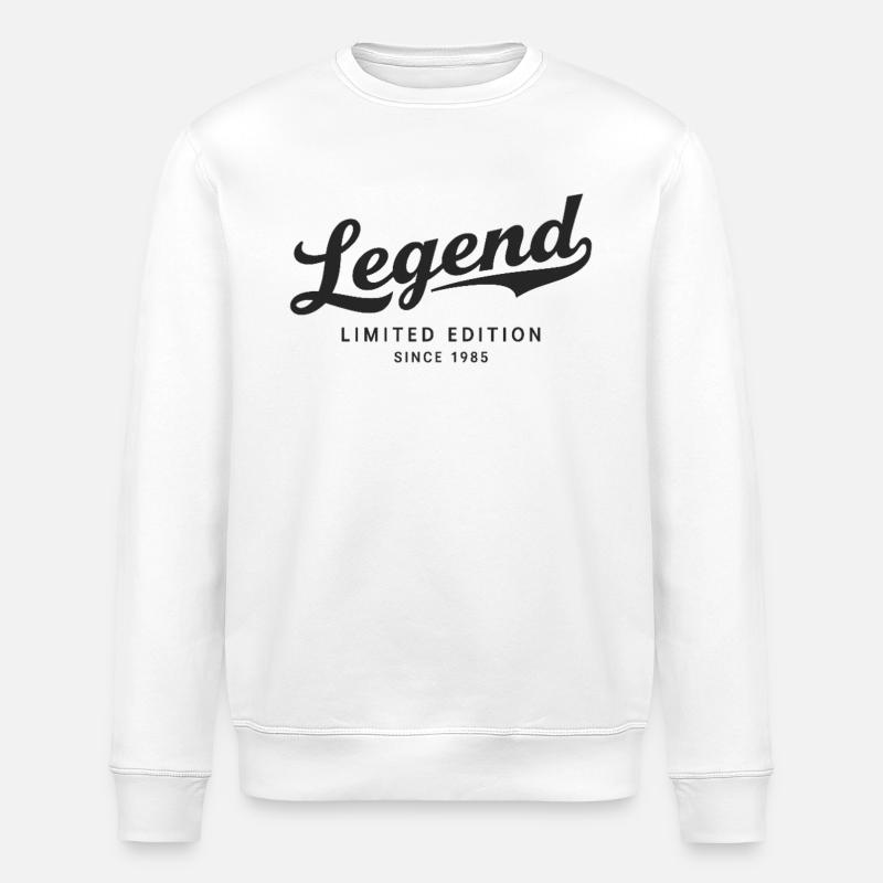 Legend Limited Edition Since 1985 - Stanley/Stella ROLLER Unisex Organic Sweatshirt - white