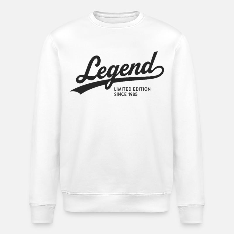 Legend Limited Edition Since 1985 - Stanley/Stella ROLLER Unisex Organic Sweatshirt - white