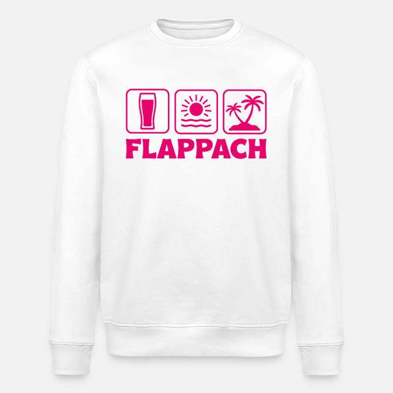 Flappach Ravensburg Bier Sonne Palmen - Stanley/Stella Unisex Bio-Sweatshirt ROLLER - Weiß
