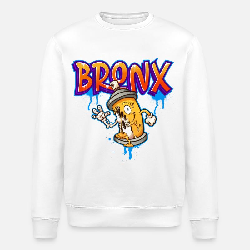 Bronx Graffiti - Stanley/Stella Unisex Bio-Sweatshirt ROLLER - Weiß