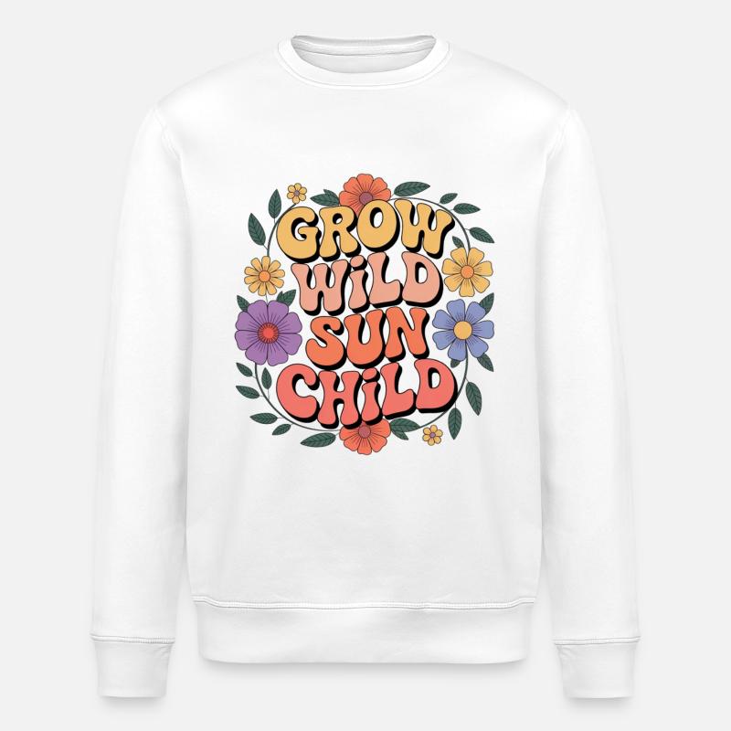 Hippie - Stanley/Stella Unisex Bio-Sweatshirt ROLLER - Weiß