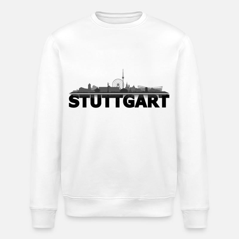 stuttgart_dunkel - Stanley/Stella ROLLER Unisex Organic Sweatshirt - white