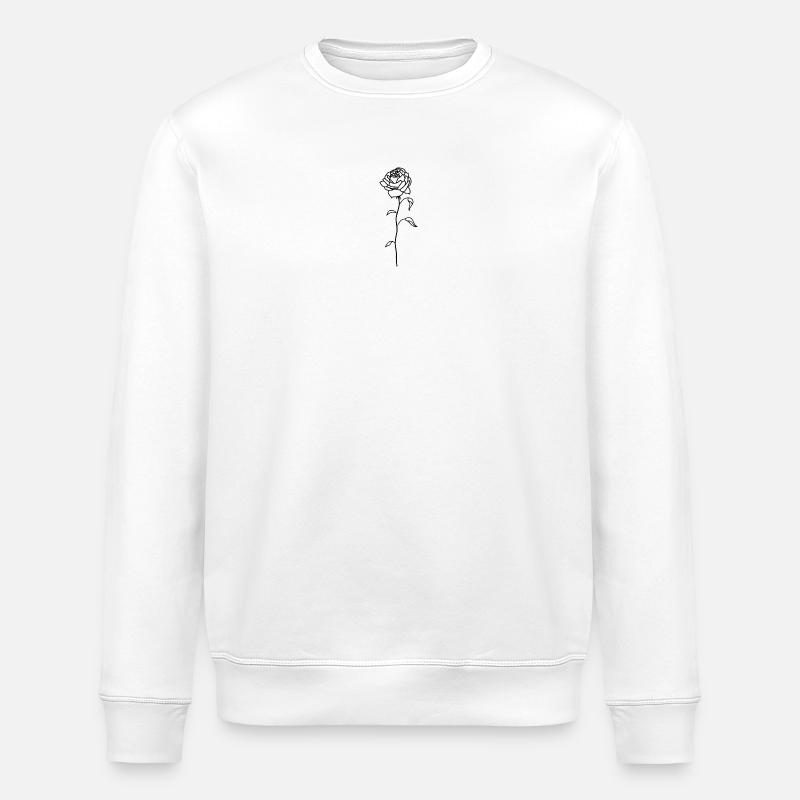 Rose | Rose | Illustration | Tattoo - Stanley/Stella Unisex Bio-Sweatshirt ROLLER - Weiß