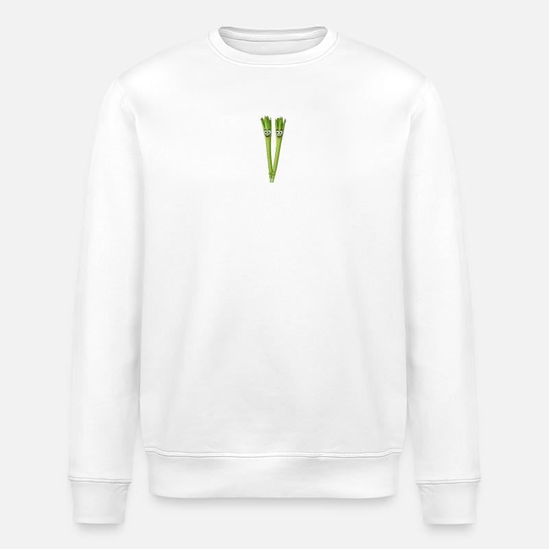 Spargelduo Lächelnd - Stanley/Stella Unisex Bio-Sweatshirt ROLLER - Weiß