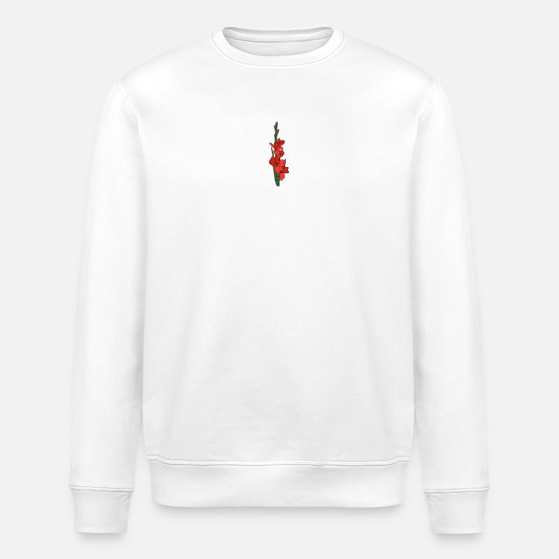 Gladiole - Stanley/Stella Unisex Bio-Sweatshirt ROLLER - Weiß