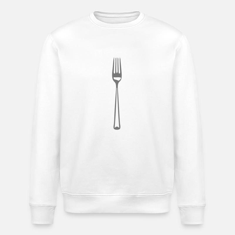 kitchen utensil fork kitchenware - Stanley/Stella ROLLER Unisex Organic Sweatshirt - white