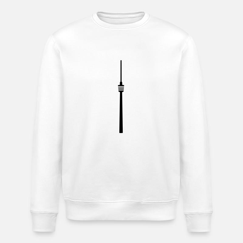 Stuttgart TV Tower - Stanley/Stella ROLLER Unisex Organic Sweatshirt - white