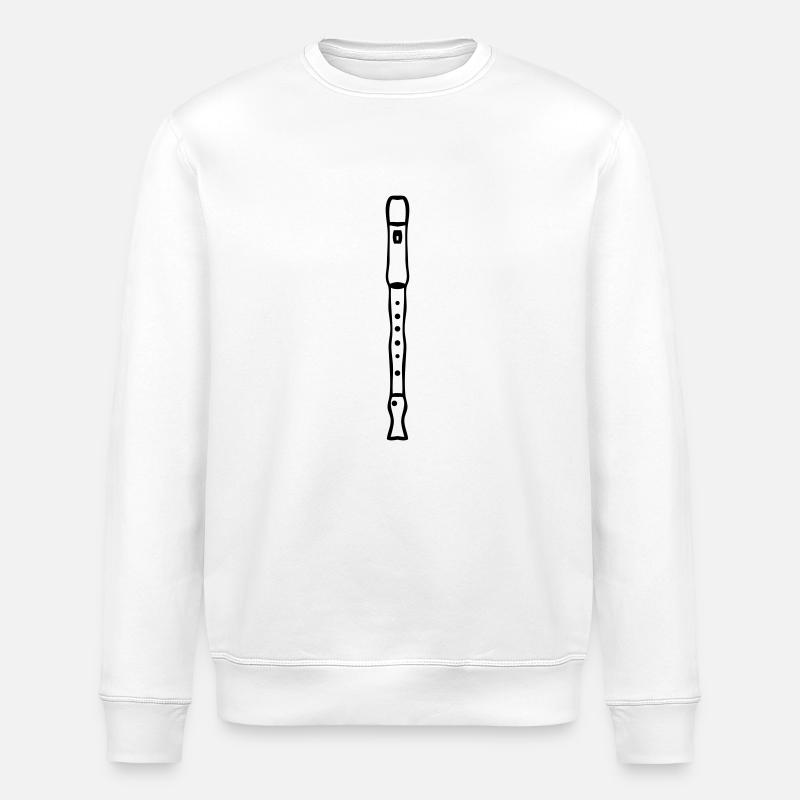 flûte à bec - Sweat bio ROLLER Stanley/Stella Unisexe - blanc