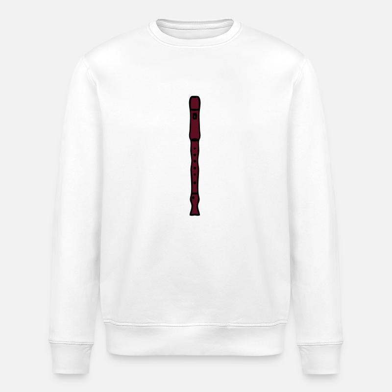 flûte à bec - Sweat bio ROLLER Stanley/Stella Unisexe - blanc