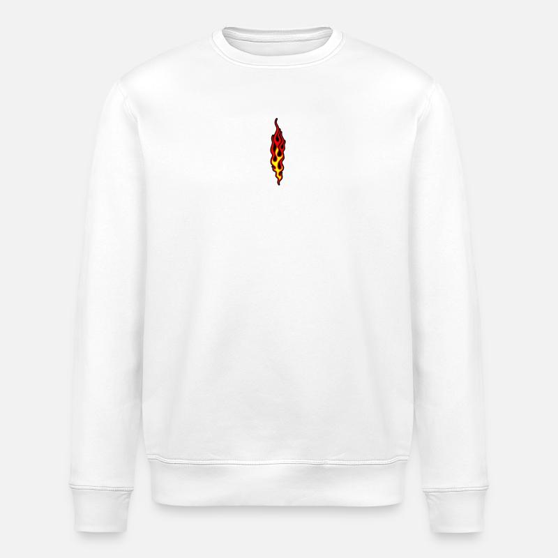 flammen - Stanley/Stella Unisex Bio-Sweatshirt ROLLER - Weiß
