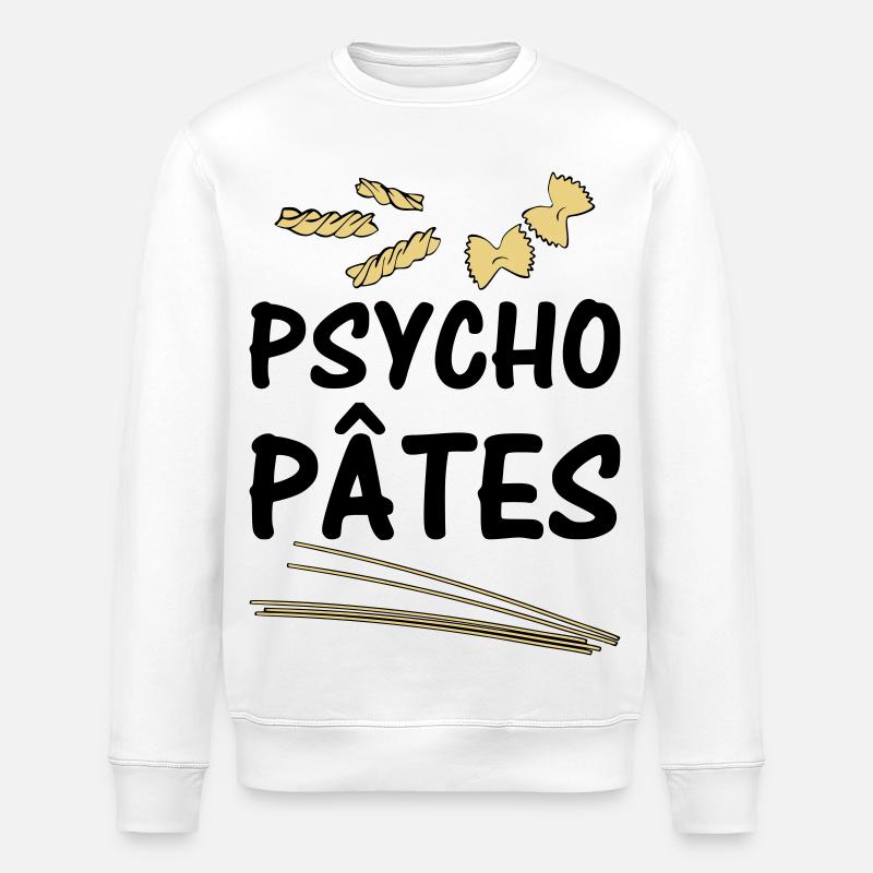 Psycho Pâtes - Sweat bio ROLLER Stanley/Stella Unisexe - blanc